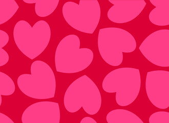 Heart seamless pattern, love hearts background, Valentine's day holiday print texture, beautiful romantic wedding design backdrop