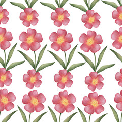 seamless pattern with red flowers.surface design for fabric, paper, wallpaper, textiles, packaging, bed linen design, tablecloths, kitchen textiles, print, botanical patterns, decoration