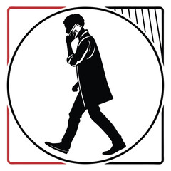 Obraz premium Black vector sport silhouette illustration of hockey and baseball people icons