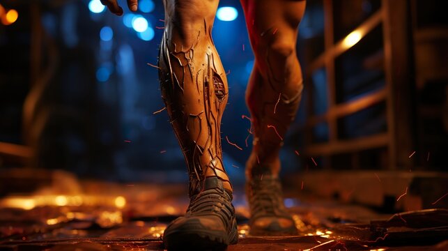 runer woman with knee injury and pain  HD 8K wallpaper Photographic Image