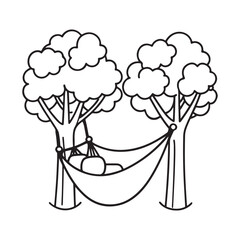 Cozy Hygge Nature: Bold and easy Coloring Page, Line art drawing, black and White Image, relaxing Coloring Page, Coloring page