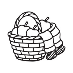 Cozy Hygge Nature: Bold and easy Coloring Page, Line art drawing, black and White Image, relaxing Coloring Page, Coloring page