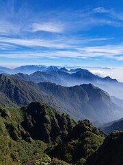landscape with mountains and clouds
