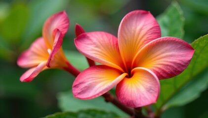 Close-up of isolated frangipani, showcasing detail , delicate, design, frangipani