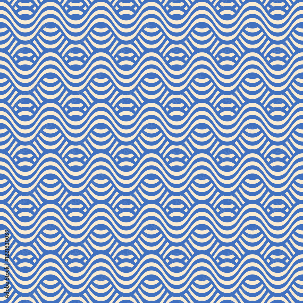 Aufkleber Background texture of several wavy lines in a row. Can be used seamlessly. For printing patterns, wallpaper, stickers, cards.
