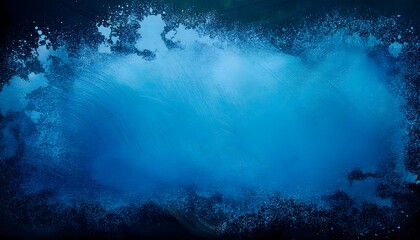 Abstract vintage blue splash design background with dark borders