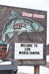 Old signage to a fish market in northern Minnesota	
