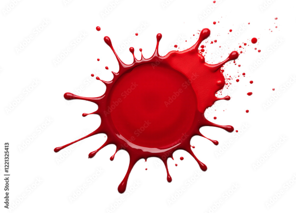 Poster a vibrant red paint splash against a black background ideal for design print or web use dynamic and 