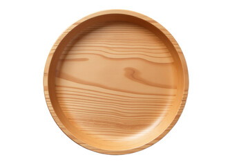 Overhead shot of an empty oval wooden bowl Ideal for website backgrounds food blogs or product catalogs