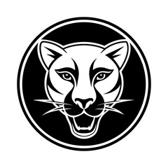 Mascot logo icon of a panther/tiger head vector illustration