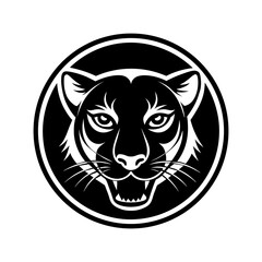 Mascot logo icon of a panther/tiger head vector illustration 