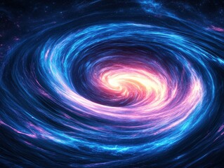 Vibrant abstract swirling galaxy particles digital cosmos futuristic visuals energetic environment cosmic perspective