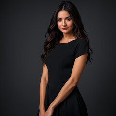 Fototapeta premium Woman in black dress