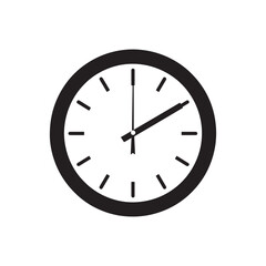 vector of black silhouette of clock
