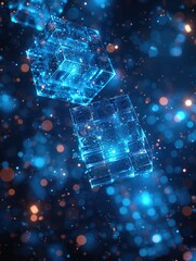 abstract blue background with stars