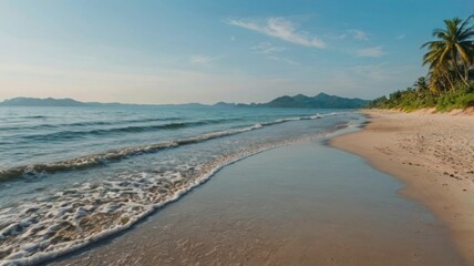 Obraz premium ocean beach morning atmosphere