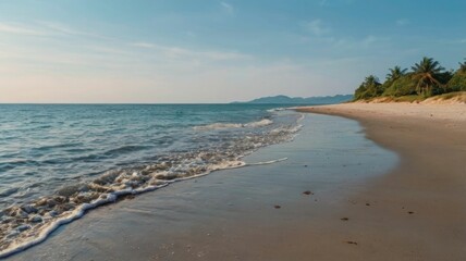 Obraz premium ocean beach morning atmosphere