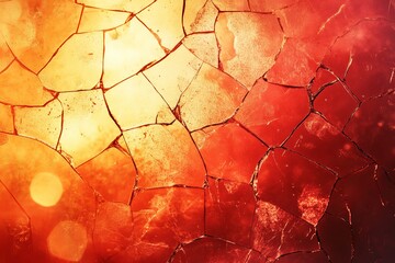 cracked red glass background