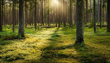 Fototapeta premium footpath in the woods