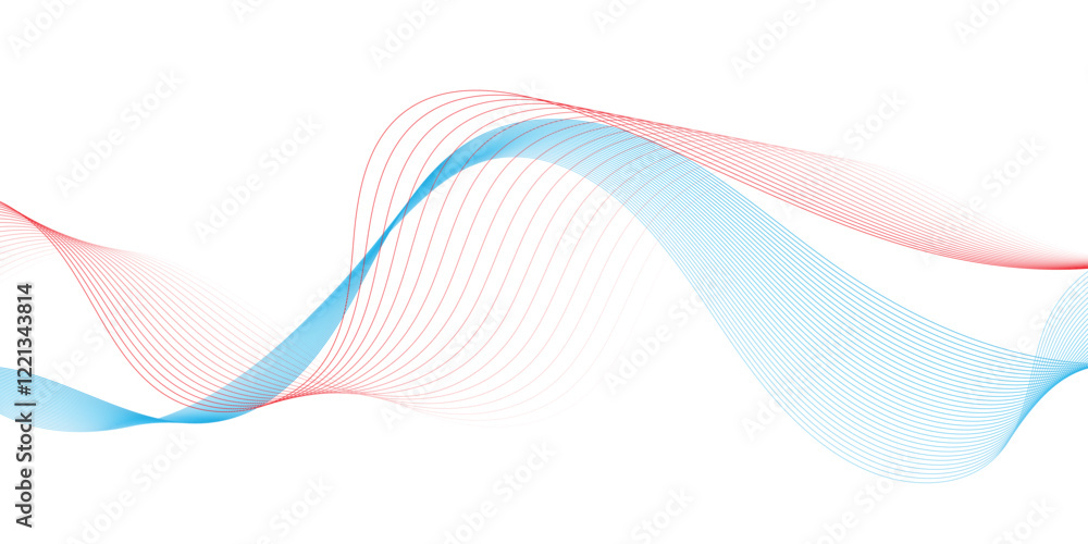 Aufkleber wave flowing liquid line abstract background. black and white vector design 3d lines in perspective,