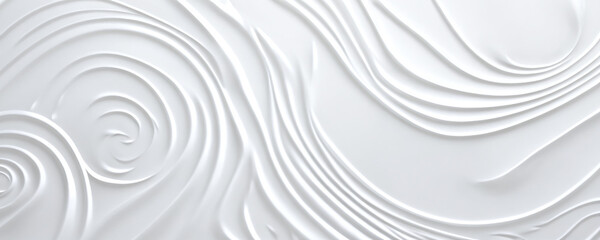 Swirling patterns of white texture creating an abstract design with smooth lines and curves