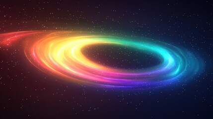 Mesmerizing Cosmic Vortex of Vibrant Energetic Swirls in the Boundless Depths of the Universe  Captivating abstract visual of a hypnotic and dynamic interstellar energy field