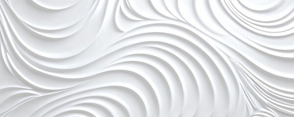 Fototapeta premium Textured white wave pattern creates an artistic and modern backdrop in a stylish interior space