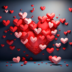 Valentines Day Love Shape Background