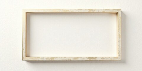 Fototapeta premium Elegant Gold Frame Mockup with Distressed Texture on a White Background, Perfect for Design Presentation and Artwork Display
