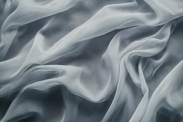 Fototapeta premium White gray satin texture with a soft blur pattern, natural fabric silk panorama background