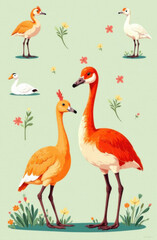 Obraz premium group of birds