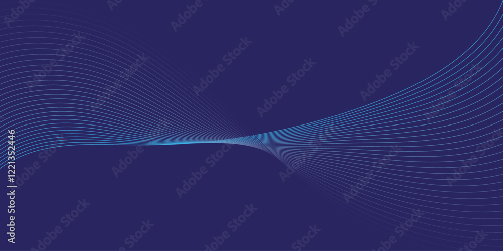 Poster technology abstract lines on white background. undulate grey wave swirl, frequency sound wave, twist