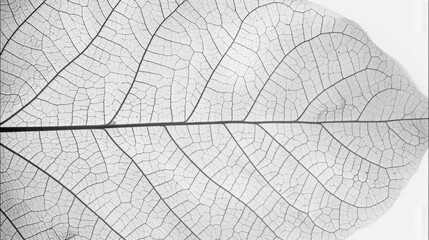 Obraz premium Intricate Leaf Veins Reveal Nature's Complexity and Interconnectedness in a Close-Up View of Botanical Detail