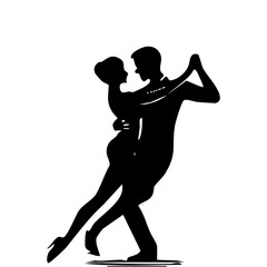 silhouettes of people dancing