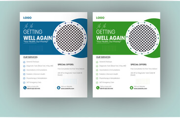 Medical flyer design Corporate healthcare and medical cove a2 flyer design template for print,Madical Flyer design layout modern with blue color size 
A2, A modern  madical business flyer healthcare p
