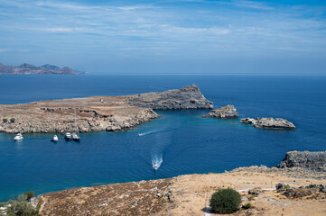Beautiful summer day on the island of Rhodes, located in Greece
