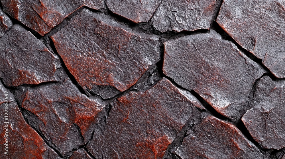 Poster pitted metal surface, featuring intricate indentations and a weathered texture, perfect for enhancin