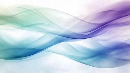 Obraz premium Abstract flowing waves of cyan blue and purple blend seamlessly on white background
