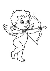 cupid with bow and arrow coloring 