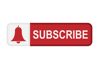 Barra roja de suscribirse con campana roja de notificaci&oacute;n