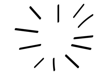 Icono negro de estallido de trazo 