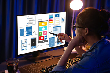 UX UI design process for brisk mobile application and website . Creative prototype of wireframe for...