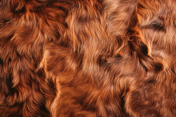 Naklejka premium Rich brown fur texture with soft waves and varied patterns