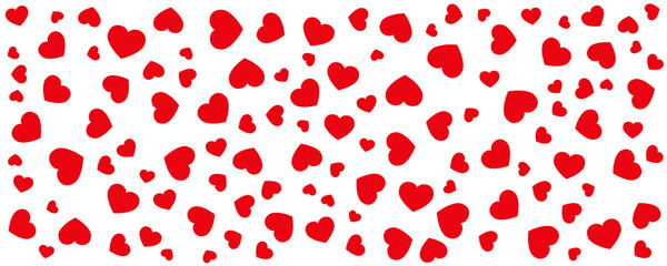 Super background of hearts on white background