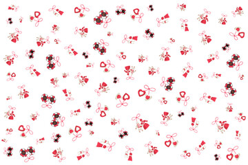 pattern, design, special background of Baba Marta theme on white background