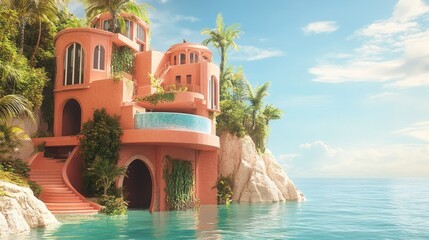 Coral Clifftop Villa Tropical Ocean Paradise