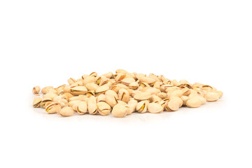 Pistachios pile isolated on white background