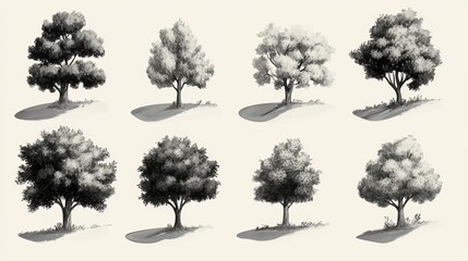 Serene Forest Landscape with Trees for Wallpapers or Nature Backgrounds
