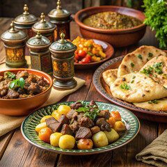 Athentic tandoori chicken indian cuisine