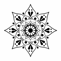 black and white flower